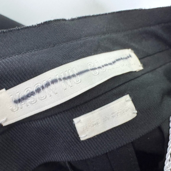 Jason Wu Draped Wool-Silk Straight Leg Pants Black Women’s Size 10 - Picture 6 of 7